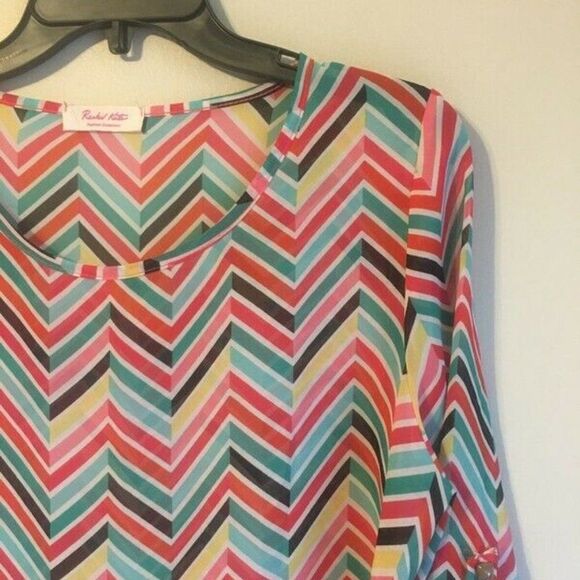 Rachel Kate fashion concepts chevron colorful top - Picture 5 of 5